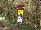 This is the trailhead sign at the southern end of the Cape Lookout North Trail.