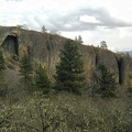 Stone Arch in basalt looking east along Catherine Creek in the Columbia Gorge 