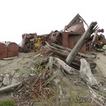 Another view of some of the logging equipment destroyed in the 1980 blast. This was a yarder used to pull logs to the top of the ridge.