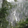 An off-trail wandering provides this view of Comet Falls.