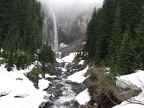 The snow can stay late at Comet Falls.