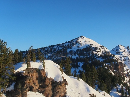 The Watchman has a fire lookout right at the summit. This is our destination for the day.