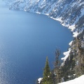Spring sun glistens on Crater Lake.