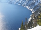 Spring sun glistens on Crater Lake.