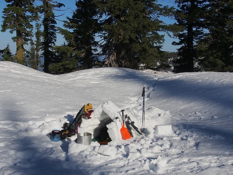 Here is another picture of my shelter and the equipment I used to make it.