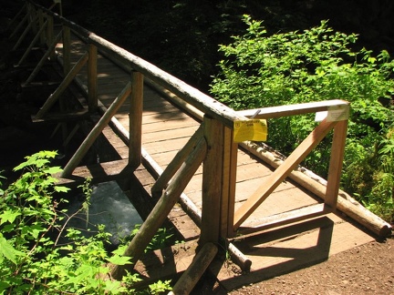 Bridge across Horsetail Creek just above Triple Falls.