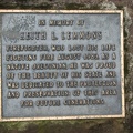 A Bronze plaque commemorating the service of Keith Lemmons at Lemmons Viewpoint on the Wahkeena Falls Trail.