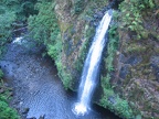 Drift Creek Falls cascades about 75 feet into Drift Creek. This is a view from the suspension bridge.