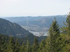 Bonneville Dam was near the starting elevation for this hike. The elevation gain is apparant and there is plenty more to come.