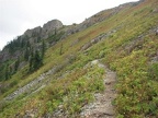 Looking back along Ed's Trail you can see the summit of Silver Star Mountain in the distance.