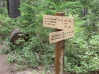 The trail to Elk Meadows passes by the junction to Umbrella Falls. It appears new trail signs were installed in 2010.