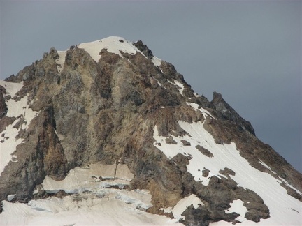 The east side of Mt. Hood and the Newton-Clark Glacier below the peak. You can see the east side of Mt. Hood is much more rugged than the west side.