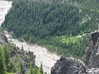 Looking down from Lamberson Butte at Newton Creek shows that it is a braided glacial stream with the potential for large floods. 