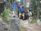 Bob, Zach, Steve, and Drew posing along the trail in the Enchantments.