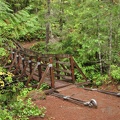 The trail soon crosses over this interesting suspension bridge over Falls Creek.