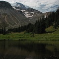 A small lake is next to Glacier Basin Campground. This is the end of the maintained trail.