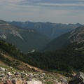 Looking down the valley, you can see the White River in the valley and the road to Sunrise at the upper left of the picture.
