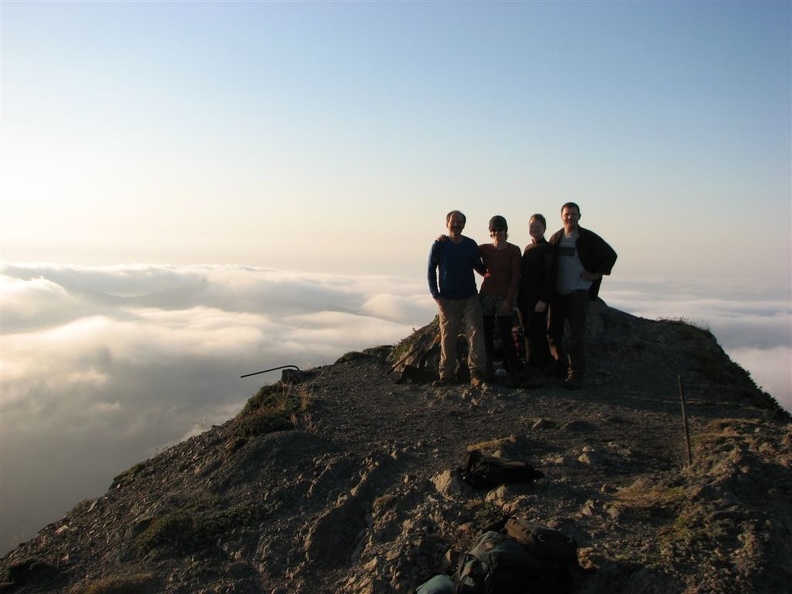 Ryan was kind enough to take a picture of us on the site of an old fire lookout at Glacier View.