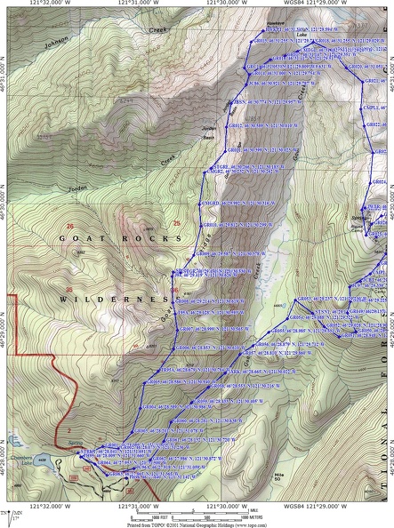 Goat Rocks, WA - Map 1