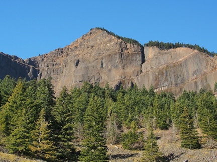 Nice views of Table Mountain on a sunny day from the Greenleaf Falls Trail.