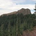 Sturgeon Rock showing the columnar basalt, viewed from the Grouse Vista Trail.