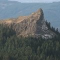 Sturgeon Rock showing the columnar basalt, viewed from Silver Star Mountain.