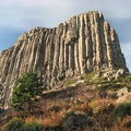 Sturgeon Rock is columnar basalt that is weathered. There is a user trail that goes along the top of this promontory.