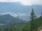 Bonneville Dam and the community of North Bonneville can be seen from the saddle on the Hamilton Mtn. trail.