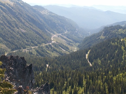 Stevens Canyon as seen from Faraway Rock on the Lakes Trail.