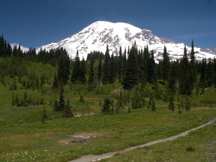 Mt. Rainier from the High Lakes Trail. Picture taken 7/3/2005 about noon.