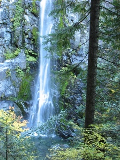The base of Wildcat Falls from the Huffman Peak Trail.