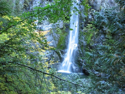 The base of Wildcat Falls from the Huffman Peak Trail.