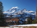 The crisp day provided perfect views of Mt. Rainier. This is from Cowlitz Divide.