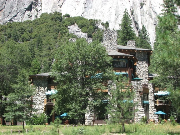 The backside of Ahwahnee Hotel, Yosemite Valley 