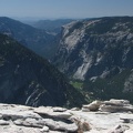 On top of Half Dome looking northwest at the neighboring valley