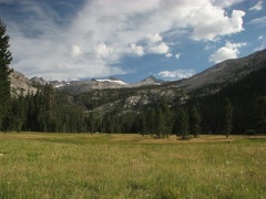 Upper Lyell Canyon in Yosemite National Park looking east towards Donohue Pass.
