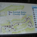 Map at the upper trailhead showing the Pine Ridge Trail, Kamiak Butte Park, and points of interest.