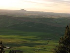 Sunset at Kamiak Butte with Steptoe Butte in the distance to the north.