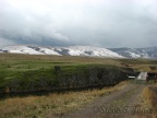 The Harms Road Trailhead is up on the prairies between Klickitat and Goldendale. The nearby hills catch the early fall snows and the windswept grasslands offer little shelter.