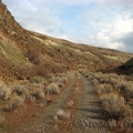 Midway through Swale Canyon the trail is mostly well packed with just a few 100-yard patches of loose gravel.