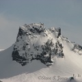 Here I think The Castle looks like the head of a cat buried in the snow. See the ears?