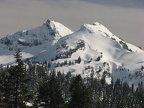 From left to right, Unicorn Peak, Foss Peak are part of the eastern Tatoosh Range.
