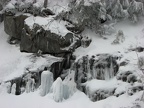Some icicles along the road near Narada Falls.