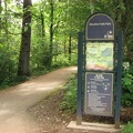 Near the Hantwick Road Trailhead on the Moulton Falls Trail is a sign and trail map.