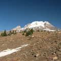 As you follow the Palmateer trail higher and higher patches of snow linger all year.