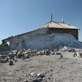 The shack on the summit of Mt. Adams always has ice inside of it. The ice on the north side of the shack hardly ever melts completely.