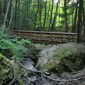A very nice footbridge crosses Warren Creek just below Hole-in-the-Wall Falls.