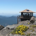 Mt. Fremont Lookout now sports a solar panel to charge a battery and provide a light at night.