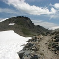 A view of the trail near the Mt. Fremont lookout. Being above the trees provides great views. Mt. Goats also frequent these slopes in the early morning and late evening.