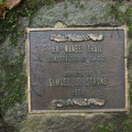 This plaque is at the junction where Gorge Trail #400 heads east from the Larch Mountain Trail #441 near Multnomah Falls.